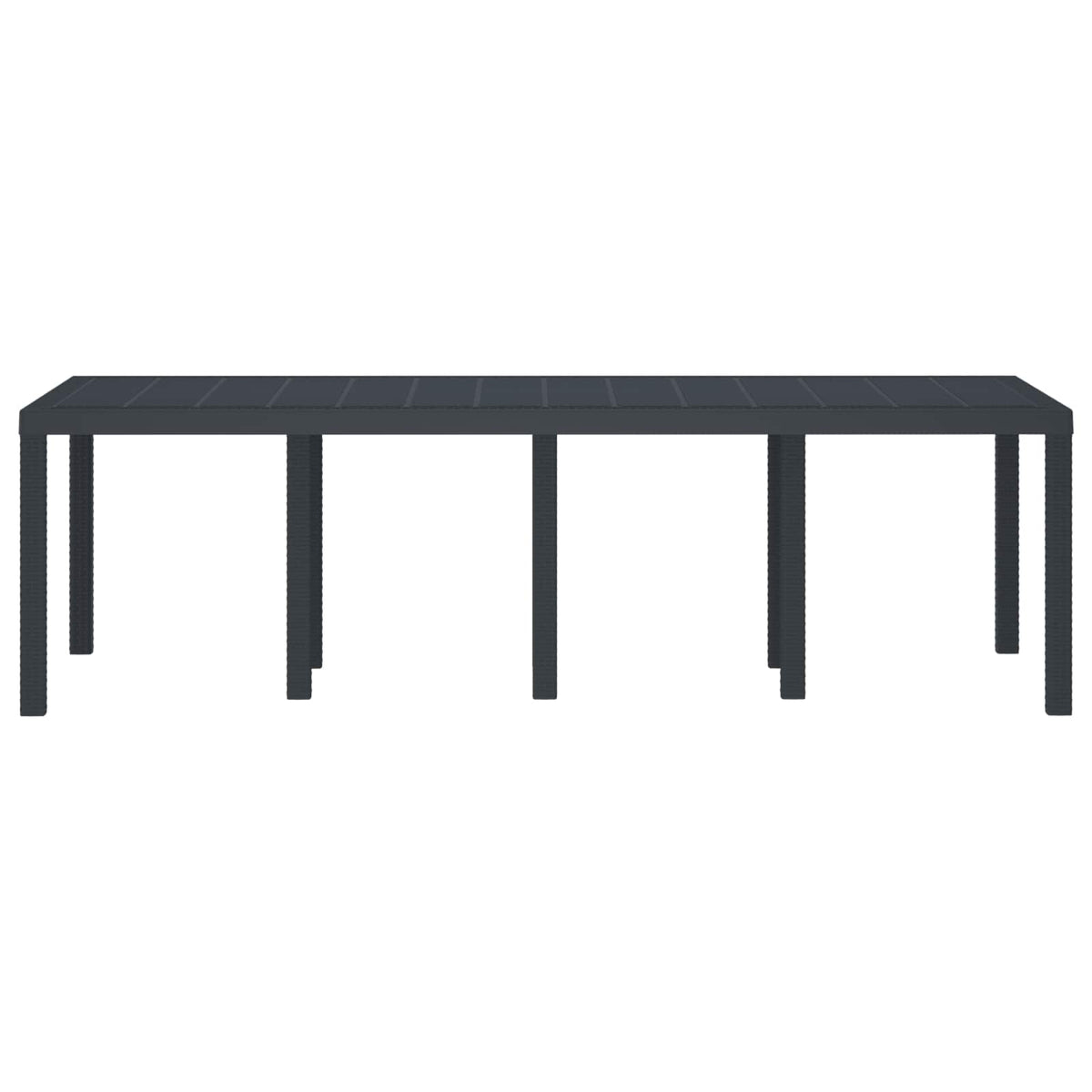 Garden Table Anthracite 250 x 100 x 73 cm Poly Rattan