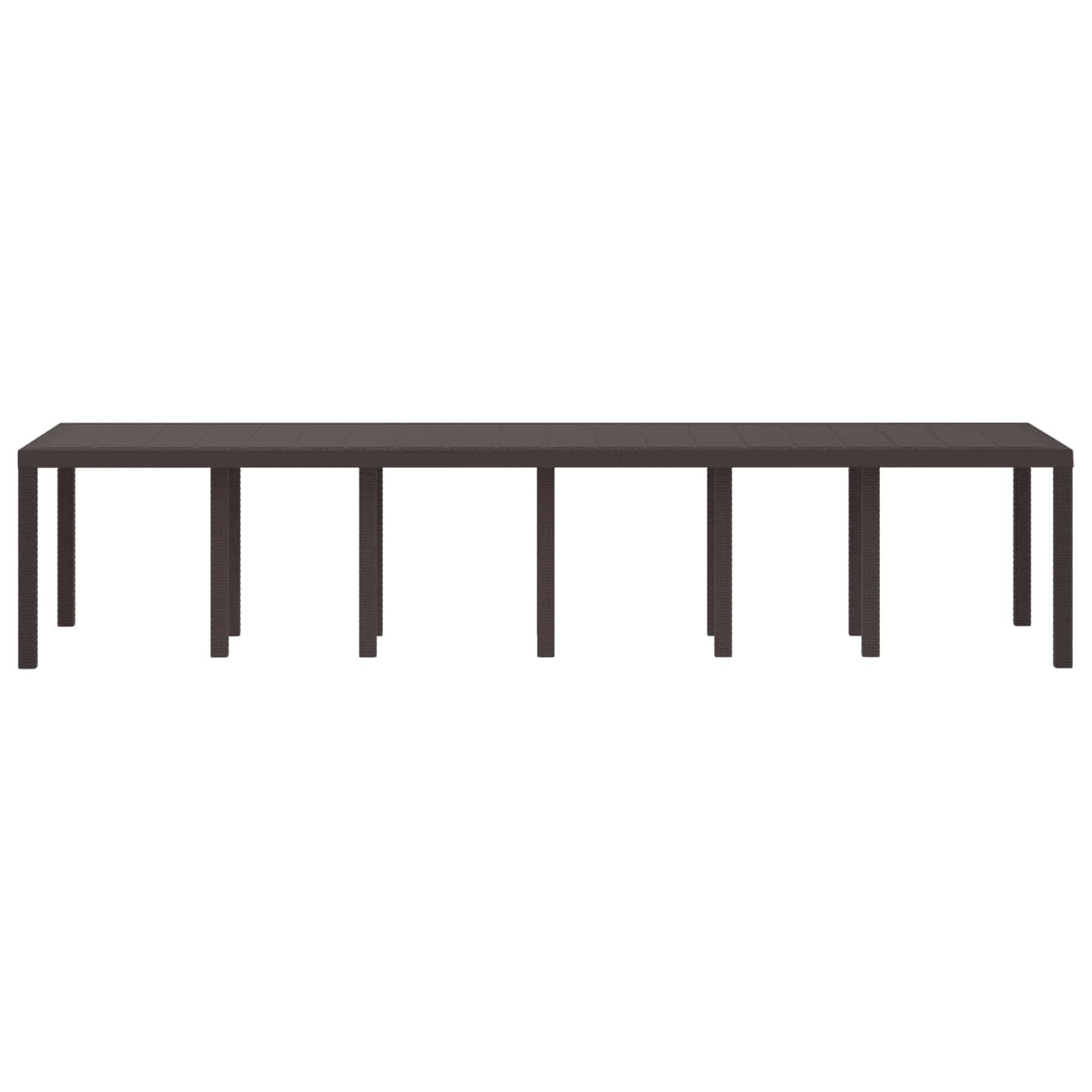 Garden Table Brown 350 x 100 x 74 cm Poly Rattan
