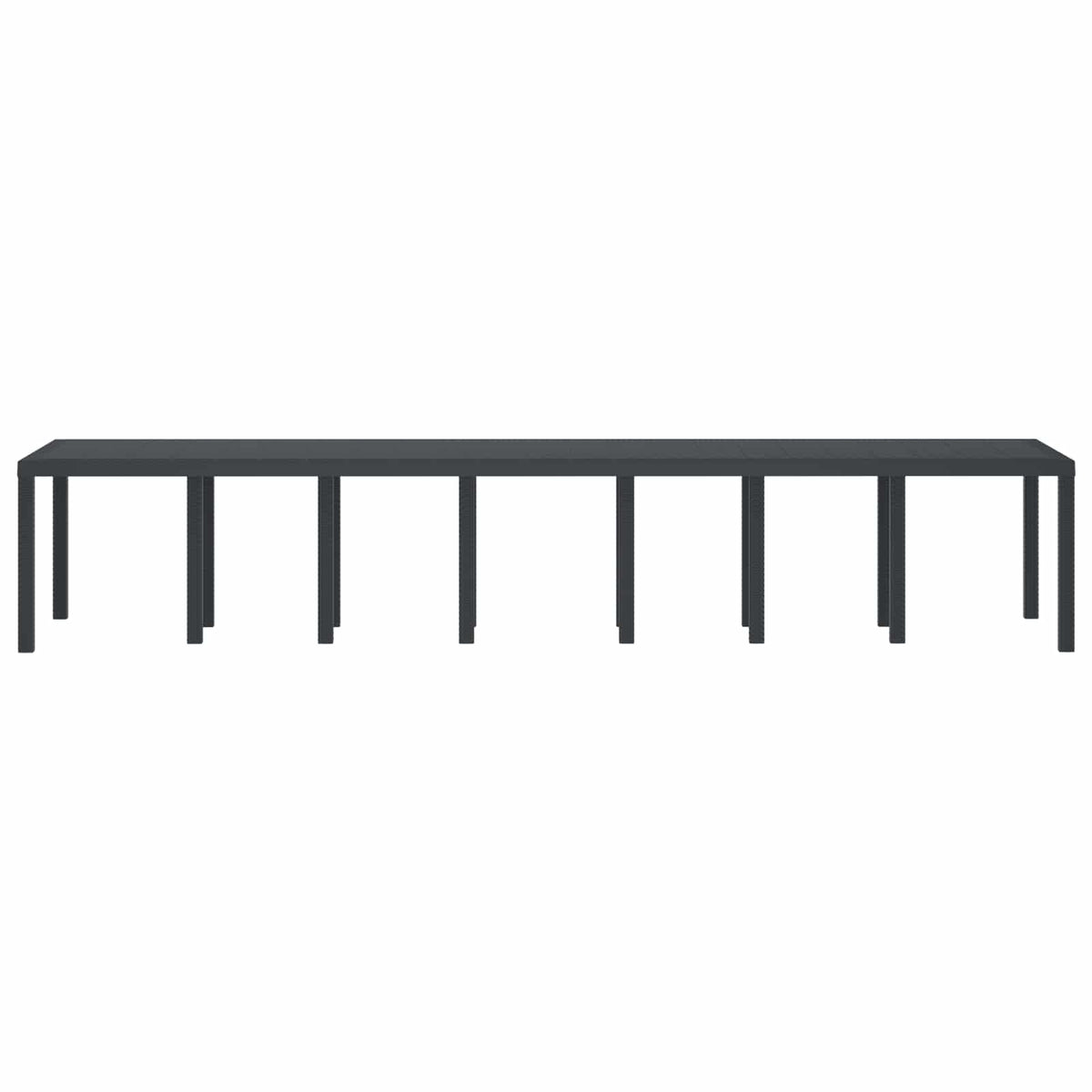 Garden Table Anthracite 400 x 100 x 73 cm Poly Rattan