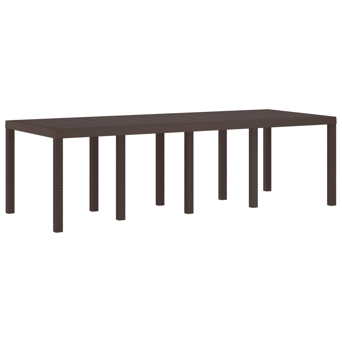 Garden Dining Set 11 pcs Brown Polypropylene