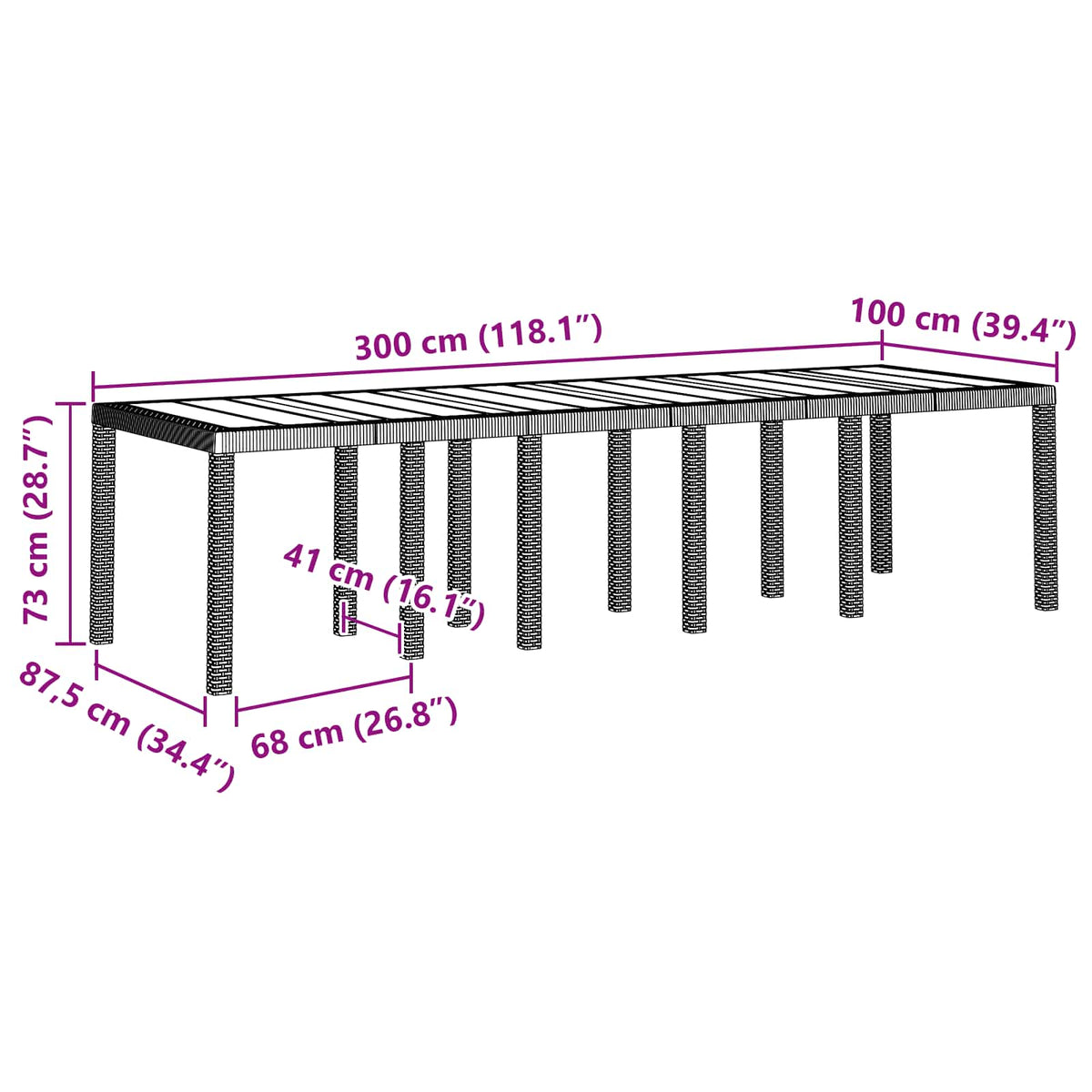 Garden Dining Set 13 pcs Anthracite Synthetic rattan