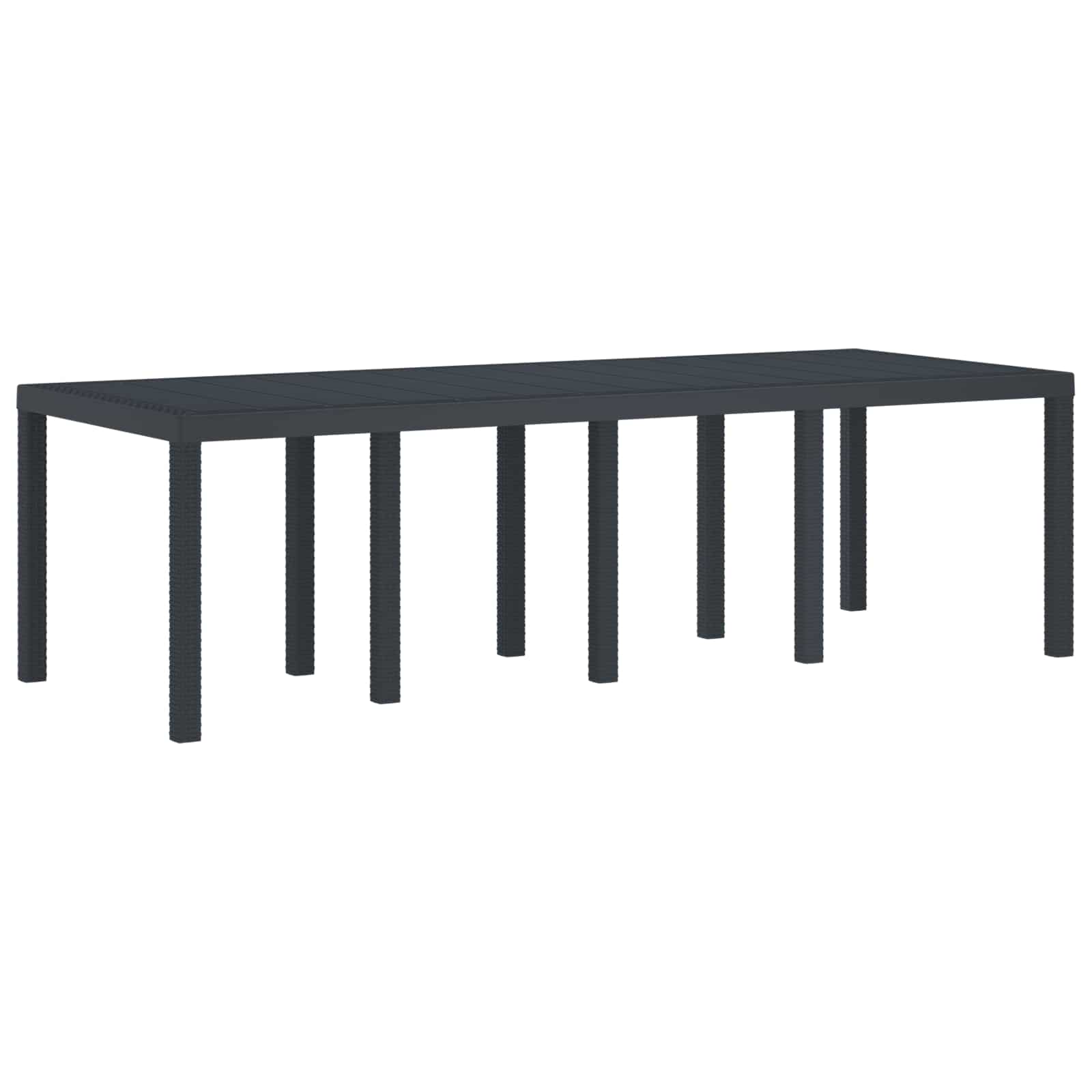 Garden Dining Set 9 pcs Anthracite Polypropylene