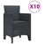 Garden Dining Set with Cushions with Cushion 11 pcs Anthracite