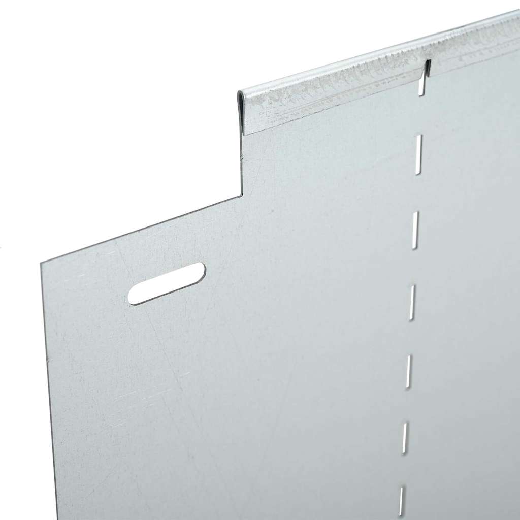 Lawn Edgings 5 pcs Silver 100 x 25 x 0,07 cm Galvanised Steel