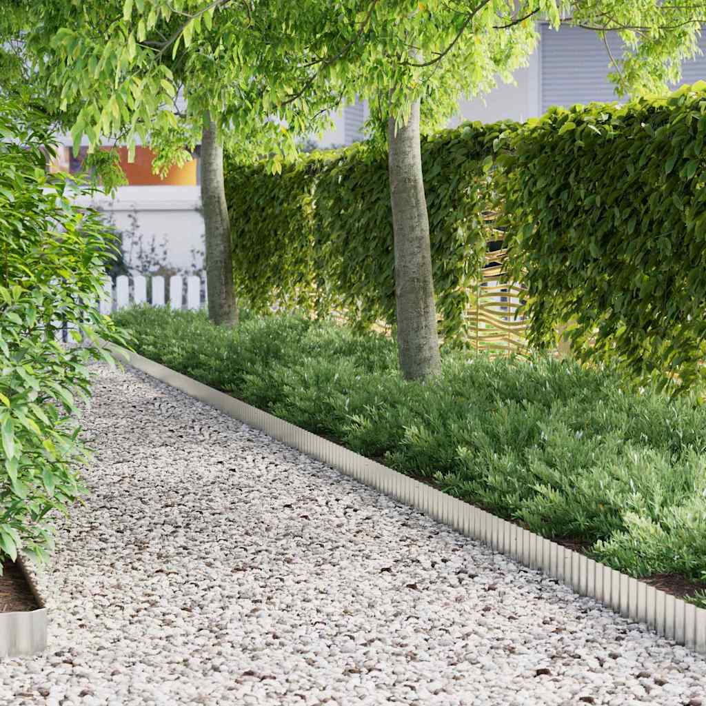 Lawn Edge Silver 1000 x 15 x 0.03 cm Galvanised Steel