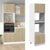 Microwave Cabinet Lyon Sonoma Oak 60x57x207 cm Engineered Wood