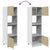 Microwave Cabinet Lyon Sonoma Oak 60x57x207 cm Engineered Wood