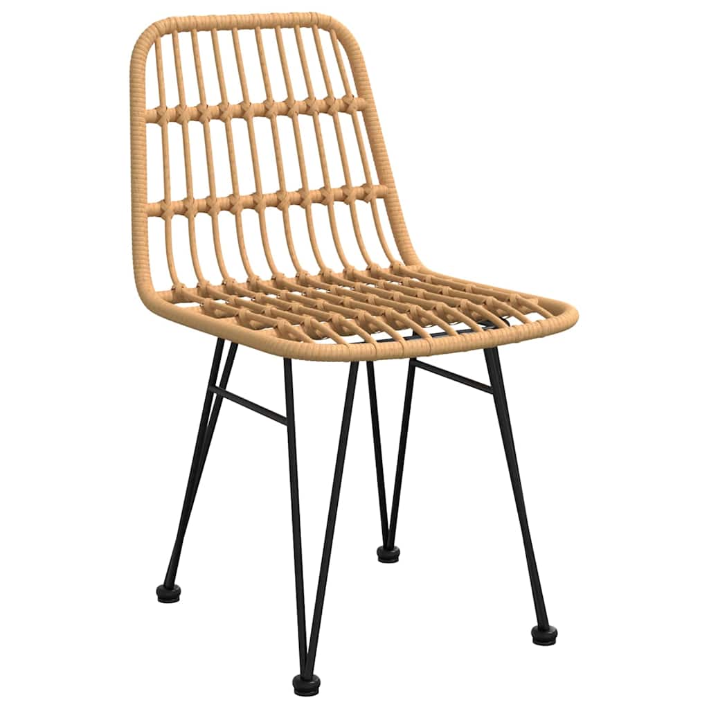 Garden Dining Set 3 pcs Brown Powder-Coated Steel