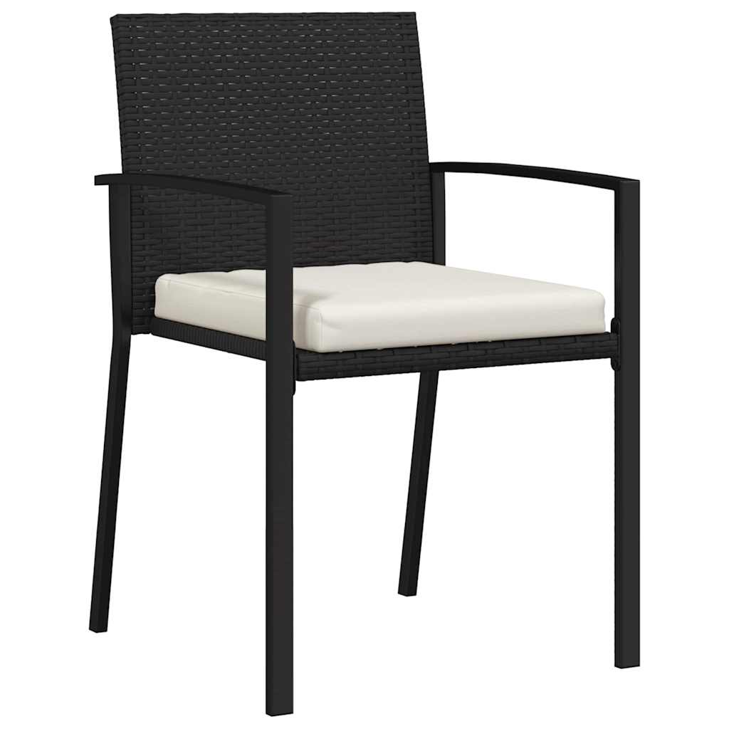 Garden Dining Set 7 pcs Black Powder-Coated Steel