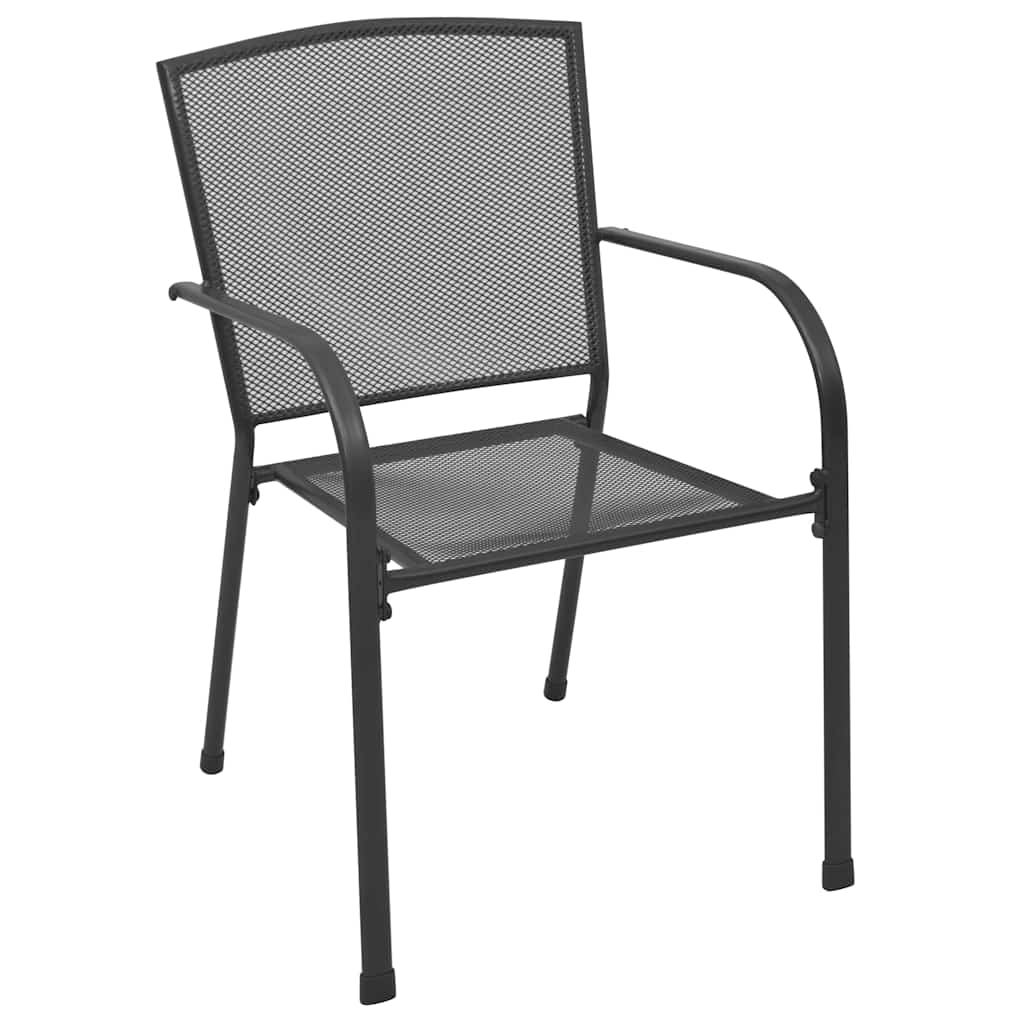 Garden Dining Set 5 pcs Anthracite Powder-Coated Steel