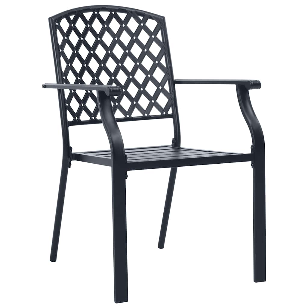 Garden Dining Set 5 pcs Anthracite Powder-Coated Steel