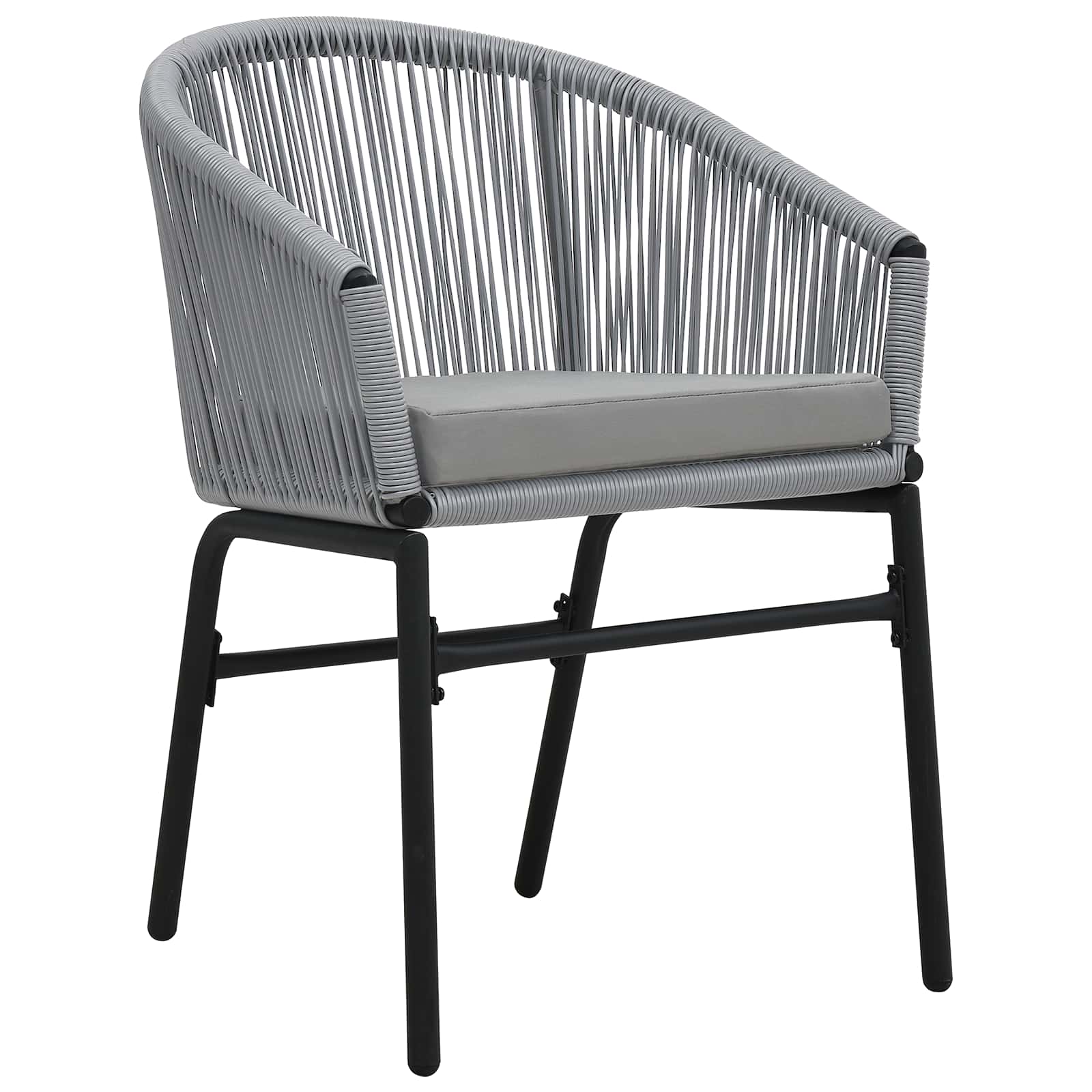 Garden Dining Set 5 pcs Anthracite Powder-Coated Steel