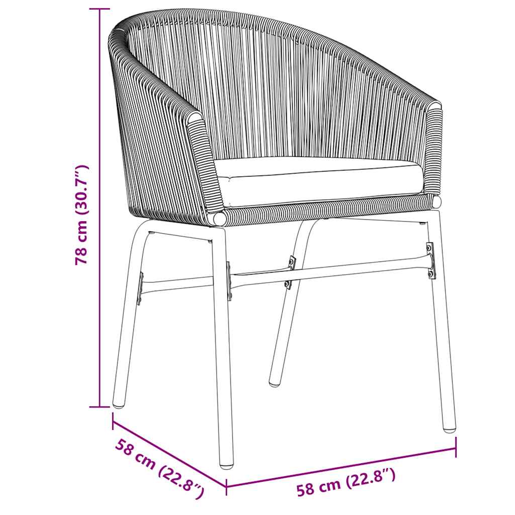 Garden Dining Set 5 pcs Anthracite Powder-Coated Steel