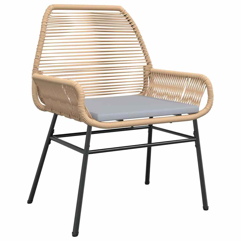 Garden Dining Set with Cushion 7 pcs Brown Poly Rattan