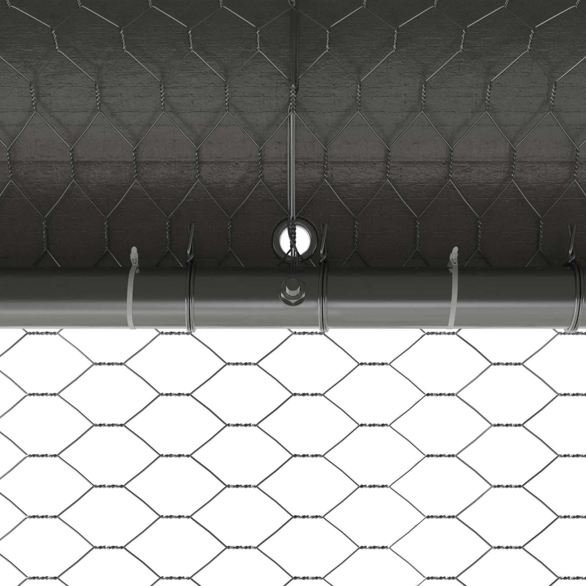 Chicken Cage 4 pcs Silver 800 x 200 x 200 cm Steel and PE