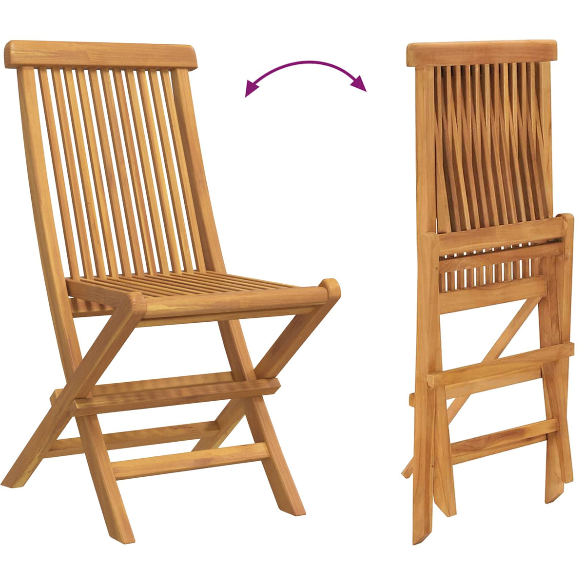 Garden Dining Set 5 pcs Brown Solid Teak Wood