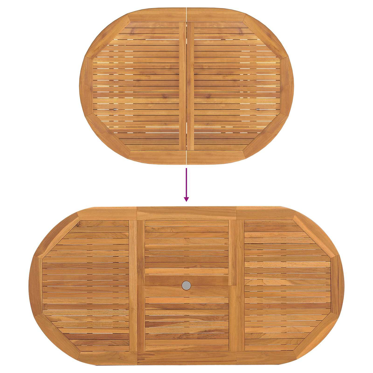 Garden Dining Set 7 pcs Brown Solid Teak Wood