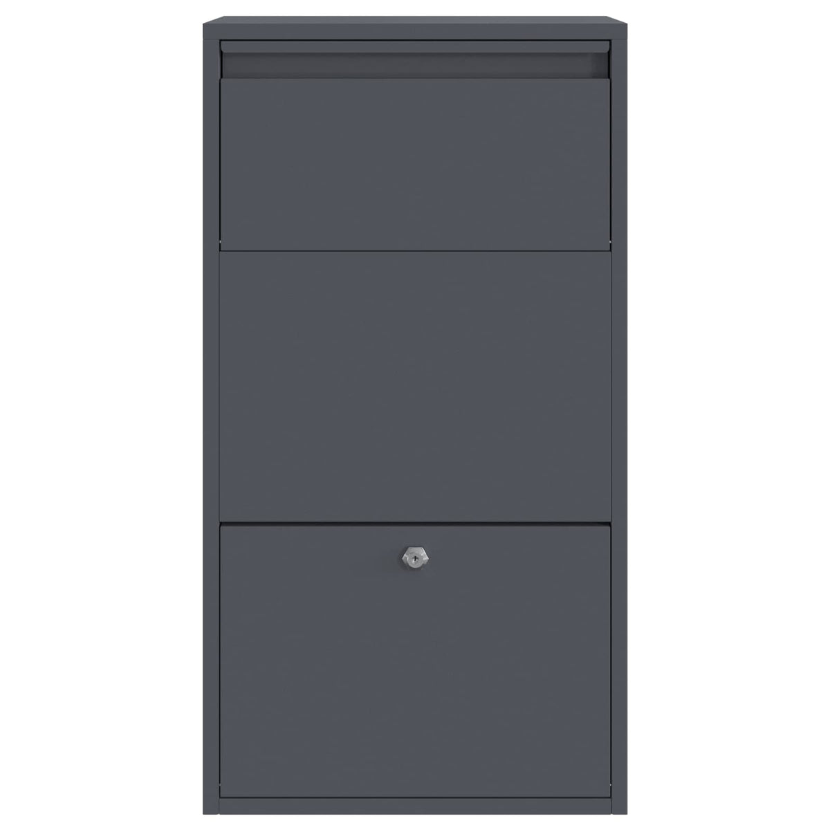 Parcel Drop Box with Storage Anthracite 44 x 22 x 82 cm Steel