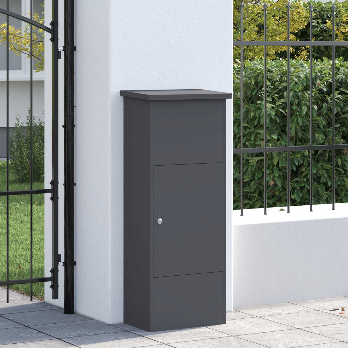 Parcel Drop Box with Door Anthracite 44,5 x 29 x 110,5 cm Steel