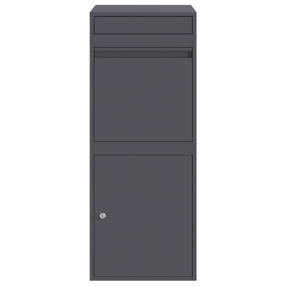 Parcel Drop Box with Storage Anthracite 47.5 x 38 x 59 cm Steel