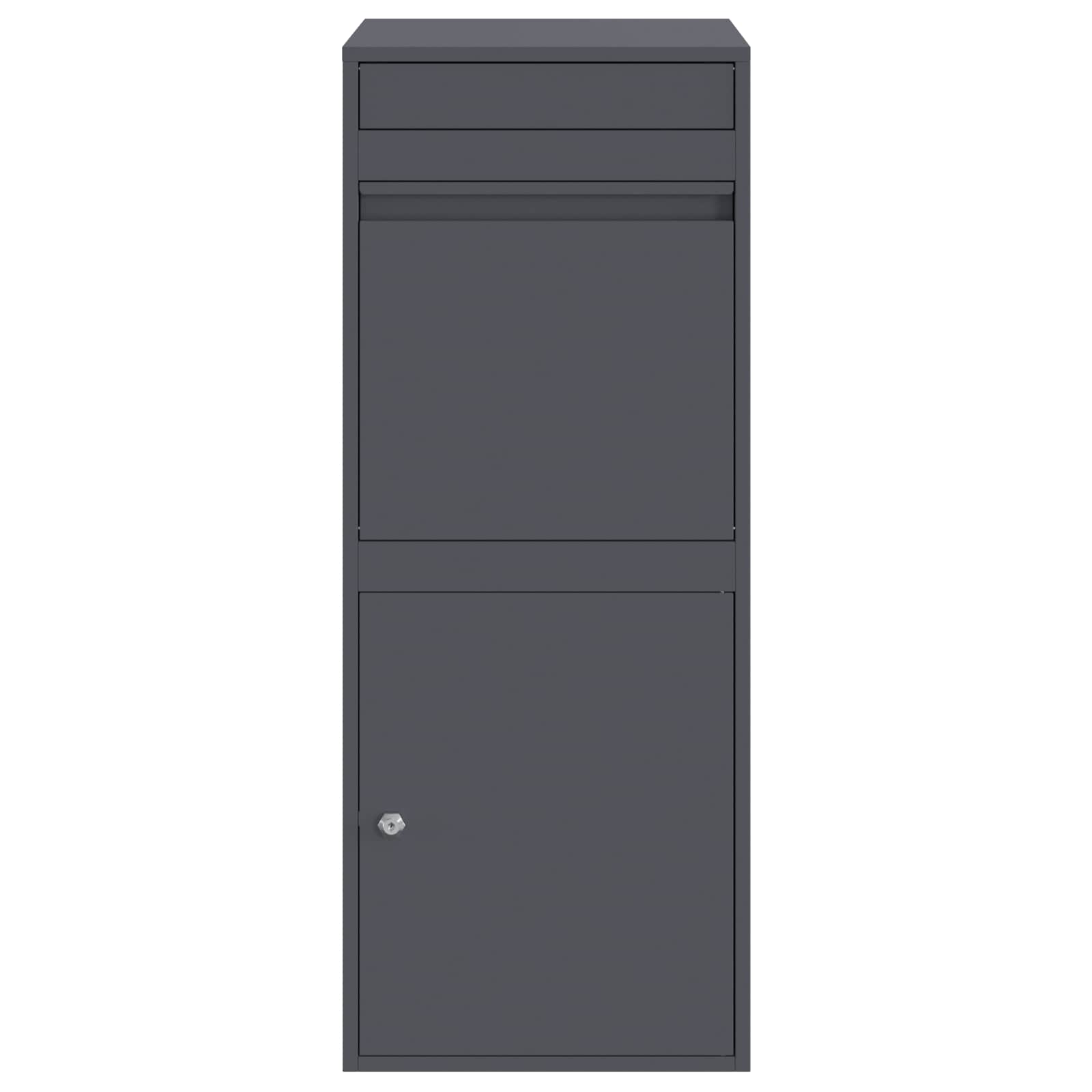 Parcel Drop Box with Storage Anthracite 47.5 x 38 x 59 cm Steel