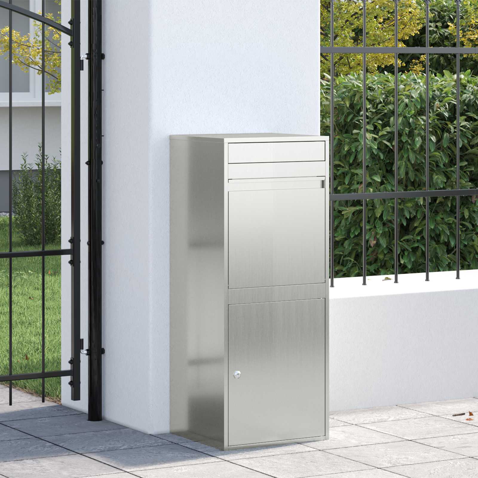 Parcel Drop Box Silver 47.5 x 38 x 59 cm Galvanised Steel