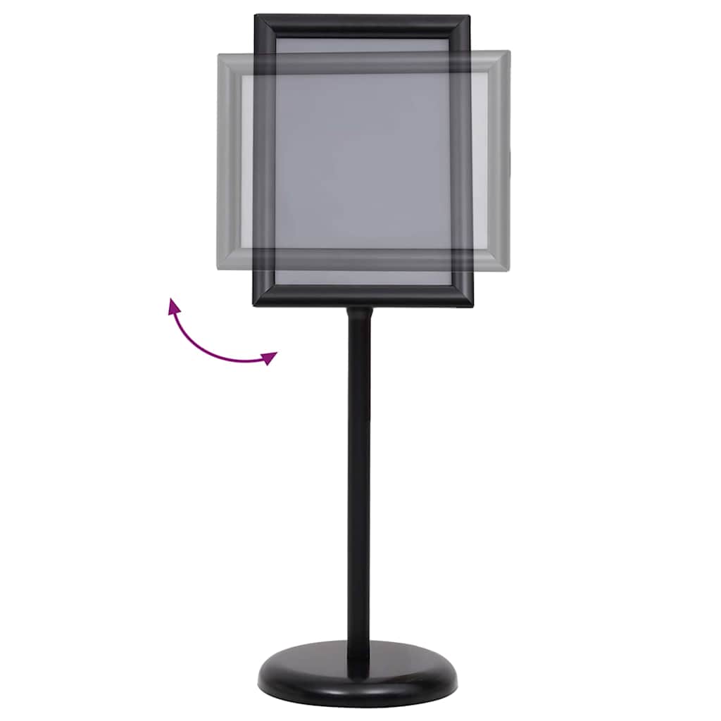 Poster Stands 2 pcs Black 32.7 x 24 x 108 cm Aluminium