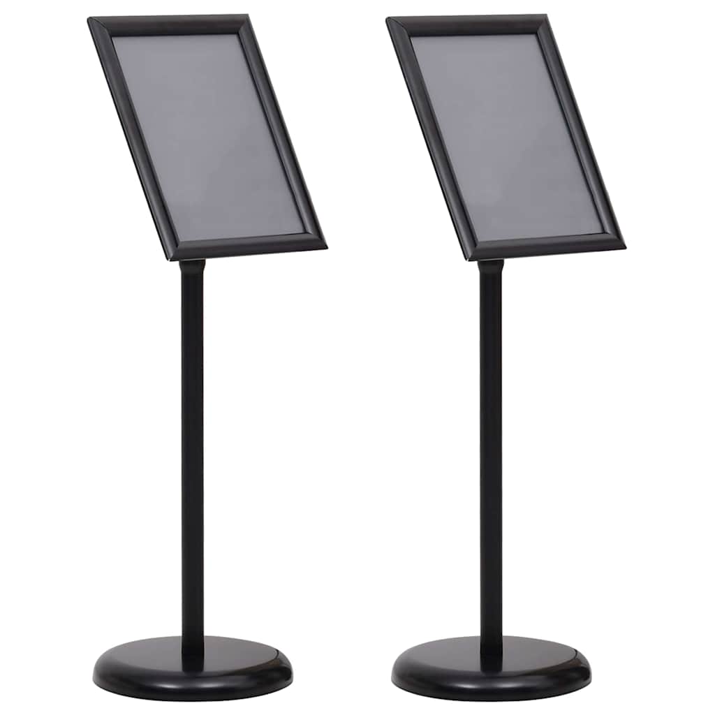 Poster Stands 2 pcs Black 32.7 x 24 x 108 cm Aluminium