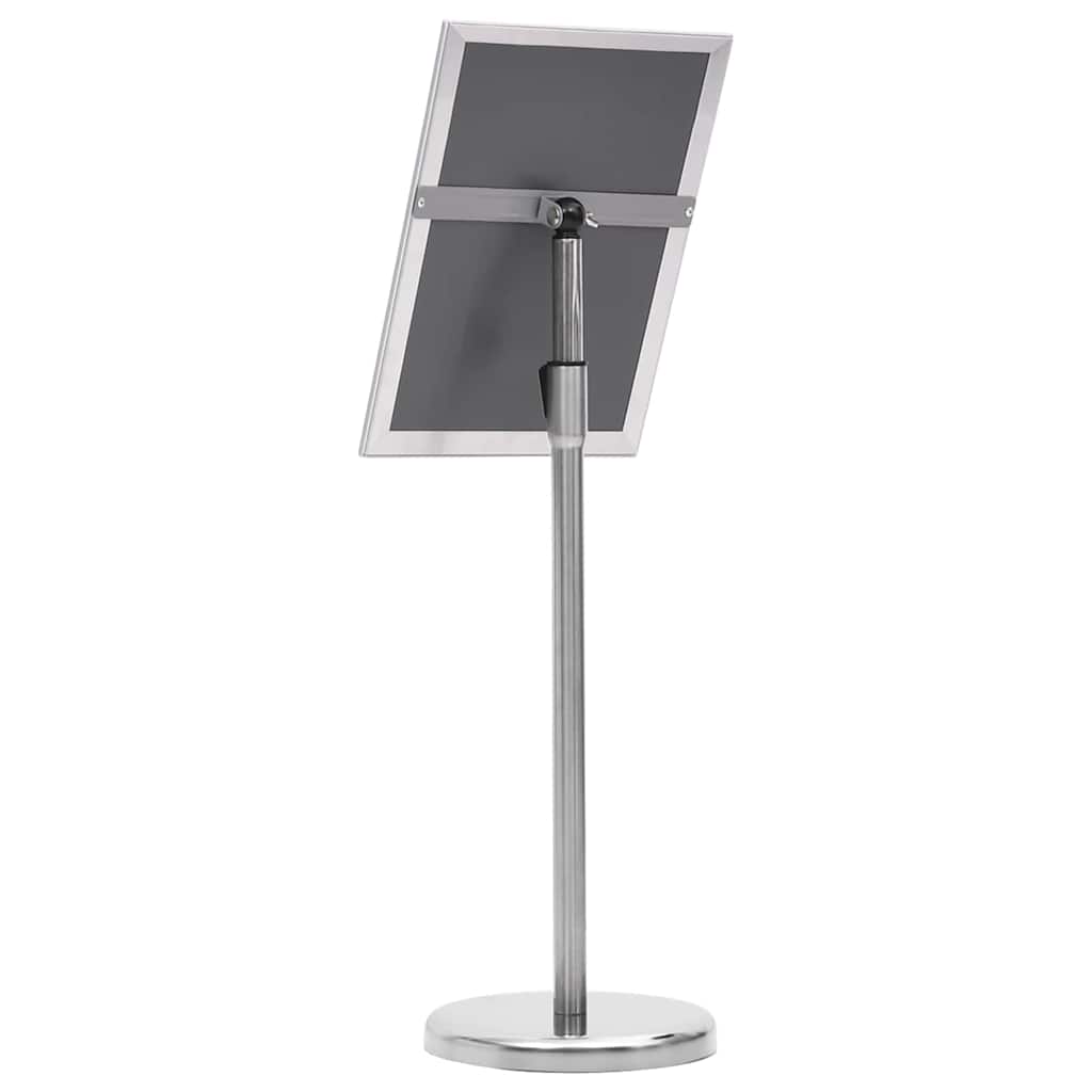 Poster Stands 2 pcs Silver 32.7 x 24 x 108 cm Aluminium