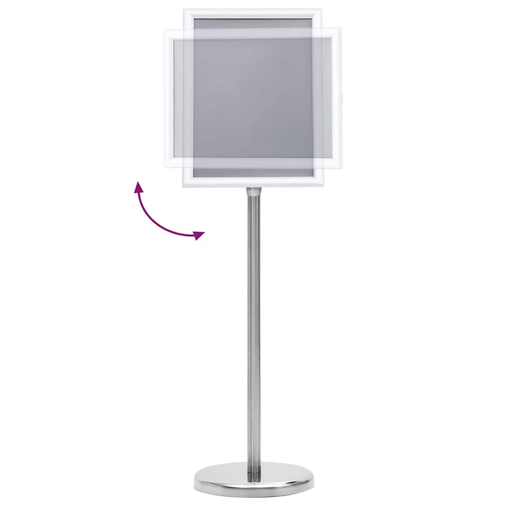 Poster Stands 2 pcs Silver 32.7 x 24 x 108 cm Aluminium