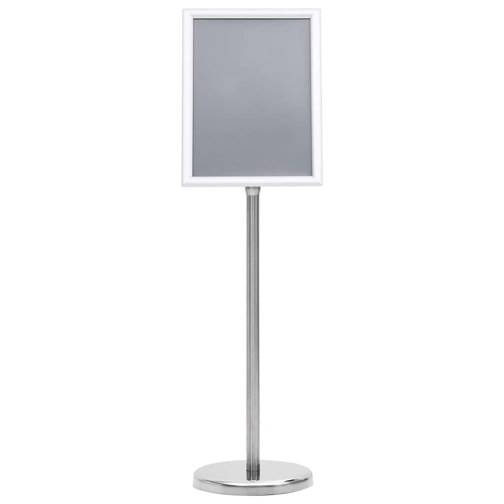 Poster Stands 2 pcs Silver 32.7 x 24 x 108 cm Aluminium