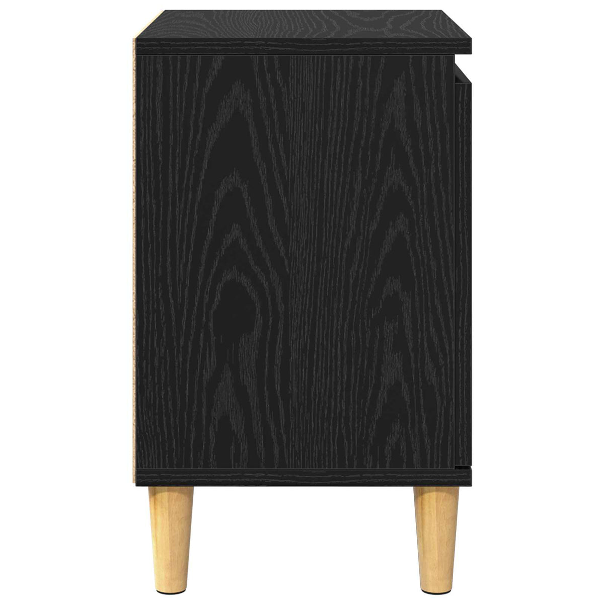 Bedside Cabinet Black Oak 40 x 30 x 50 cm Engineered Wood