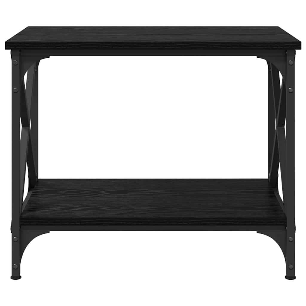 Side Table Black Oak 55 x 38 x 45 cm Engineered Wood