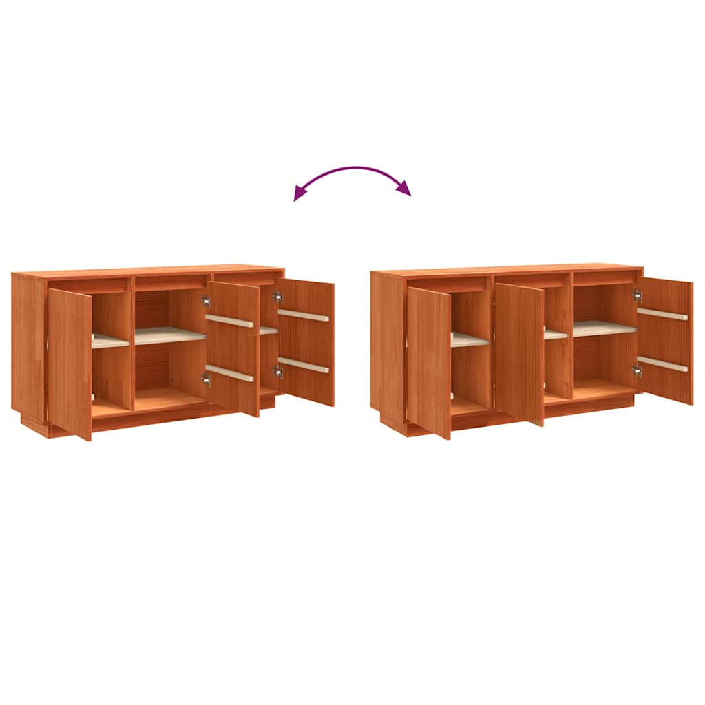 Sideboard Brown 111 x 34 x 60 cm Solid Pine wood