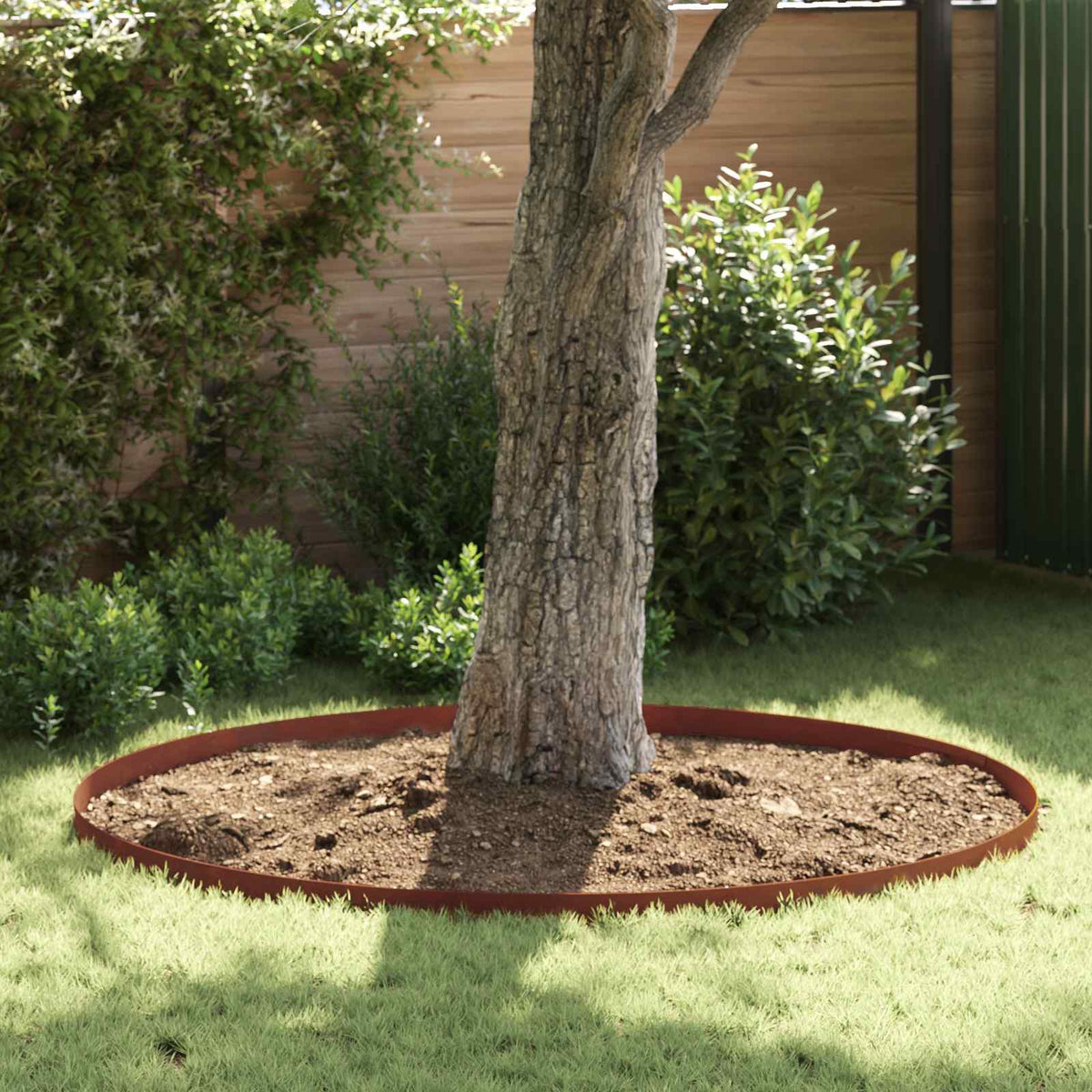 Lawn Edging 4 pcs 450 x 10 cm Weathering Steel Rusty