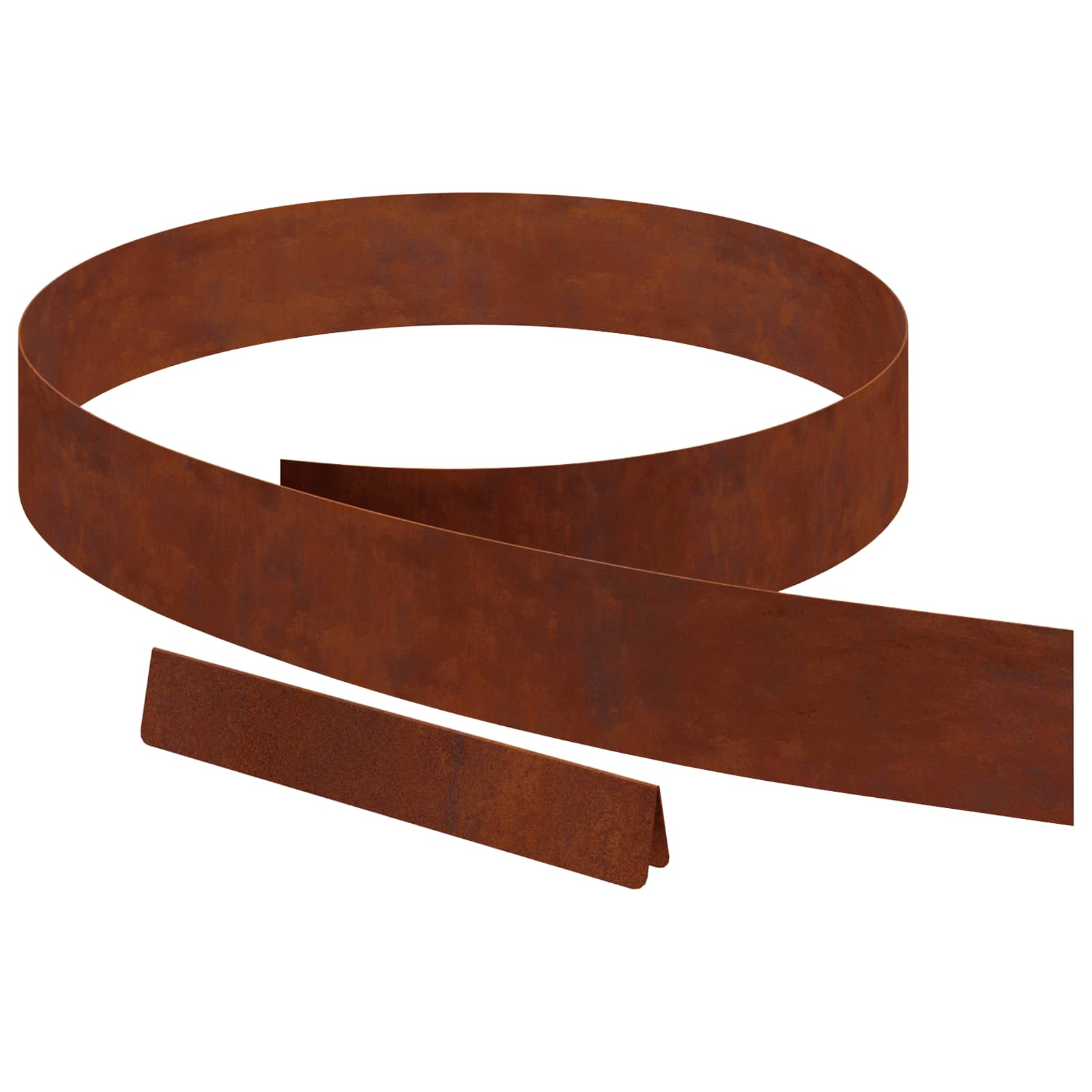 Lawn Edging 4 pcs 450 x 10 cm Weathering Steel Rusty