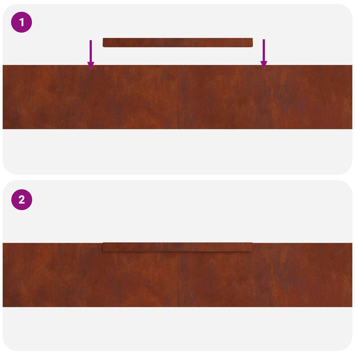 Lawn Edging Rusty 450 x 0.05 x 15 cm Weathering Steel