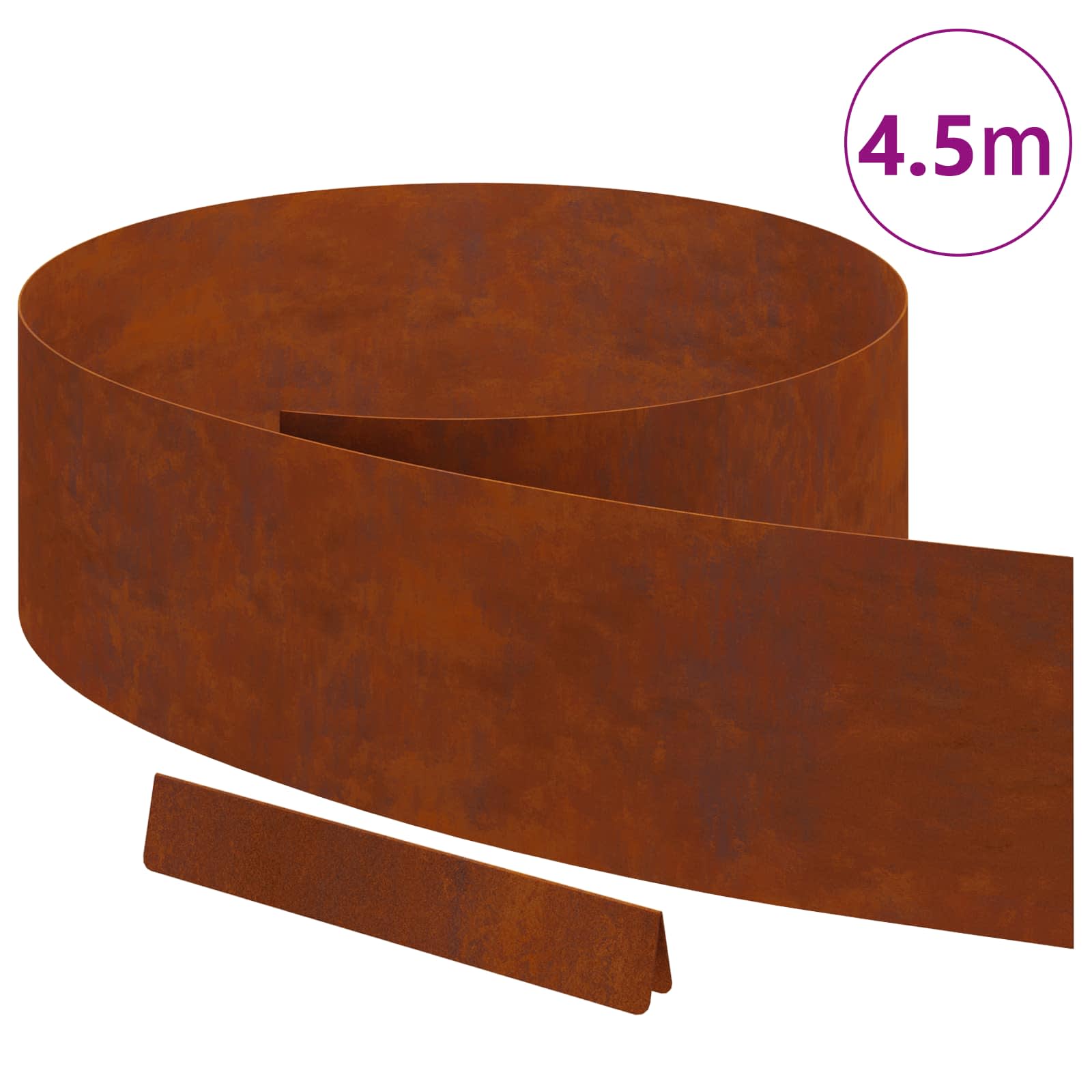 Lawn Edging Rusty 450 x 0.05 x 15 cm Weathering Steel