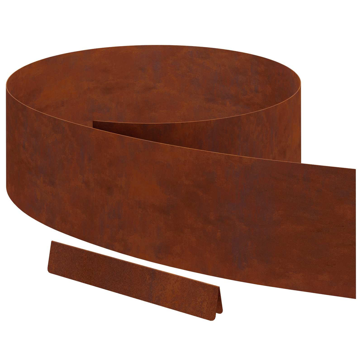 Lawn Edging 4 pcs Rusty 450 x 0.05 x 15 cm Weathering Steel