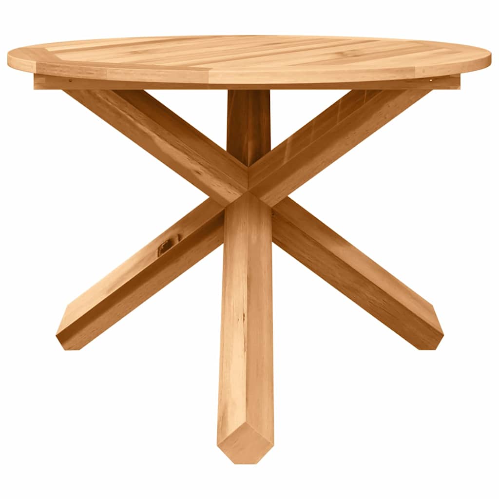 Garden Dining Set 5 pcs Natural Solid Acacia Wood