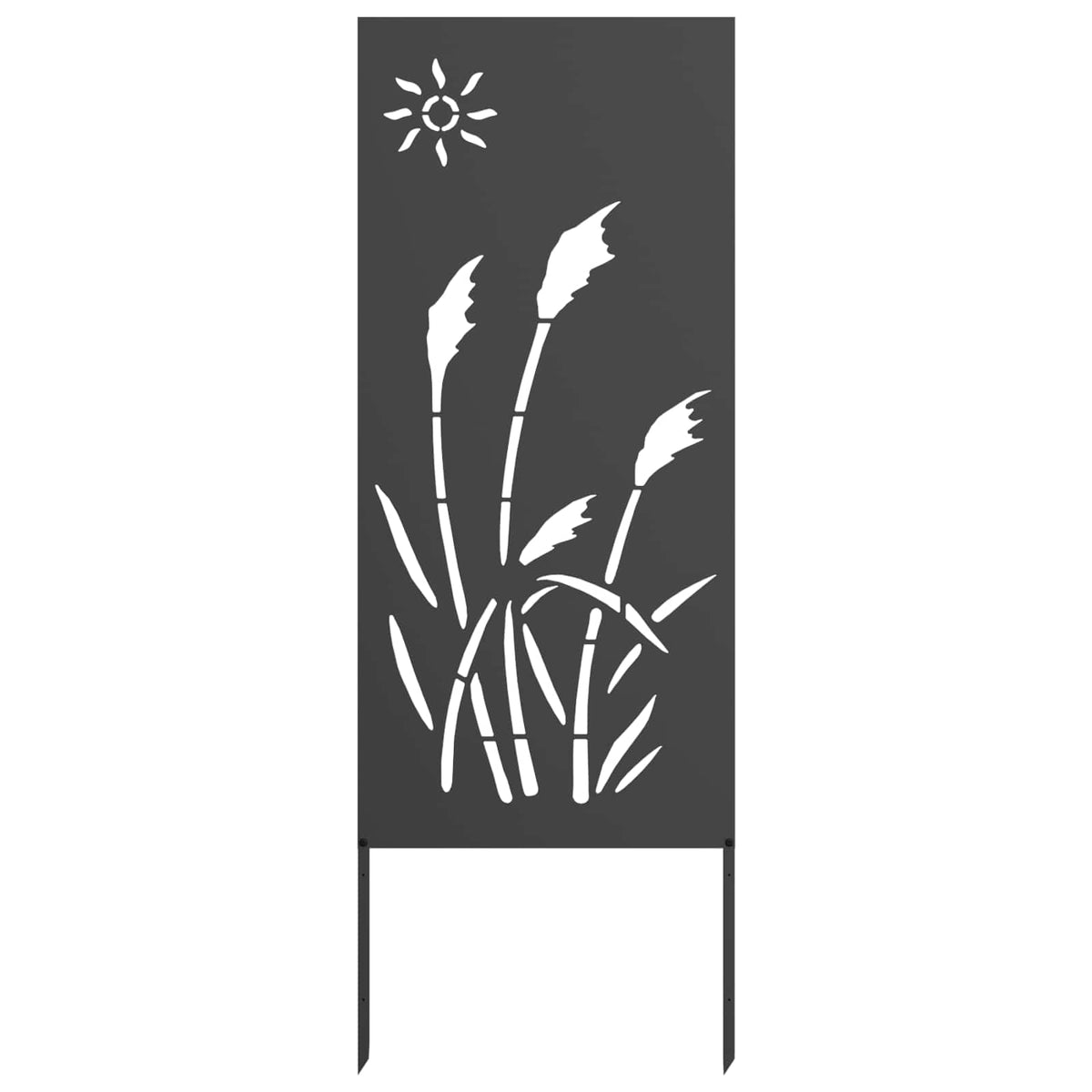 Garden Privacy Screen Black 50 x 140 cm Cold-rolled steel