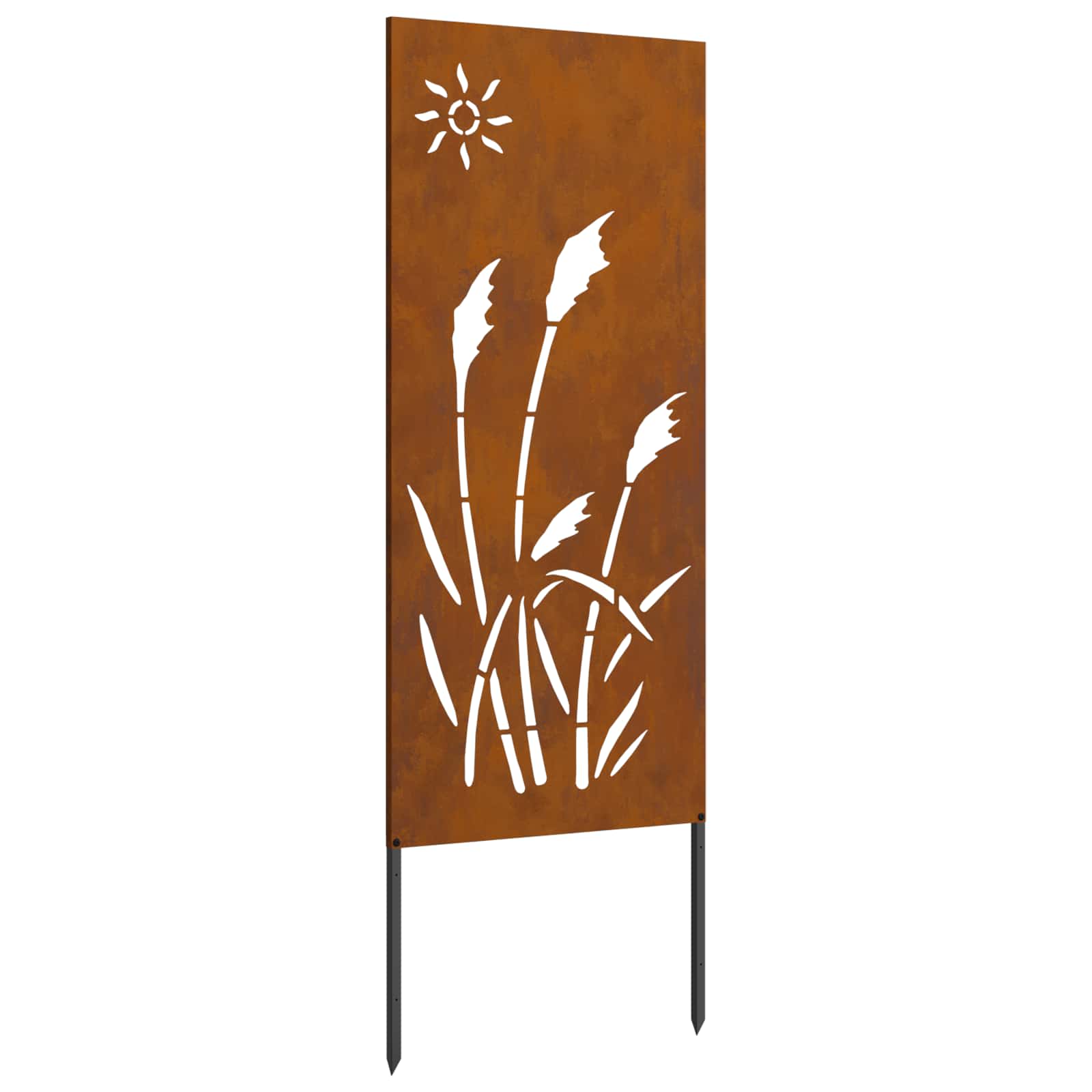 Garden Privacy Screen Rusty 50 x 140 cm Weathering Steel