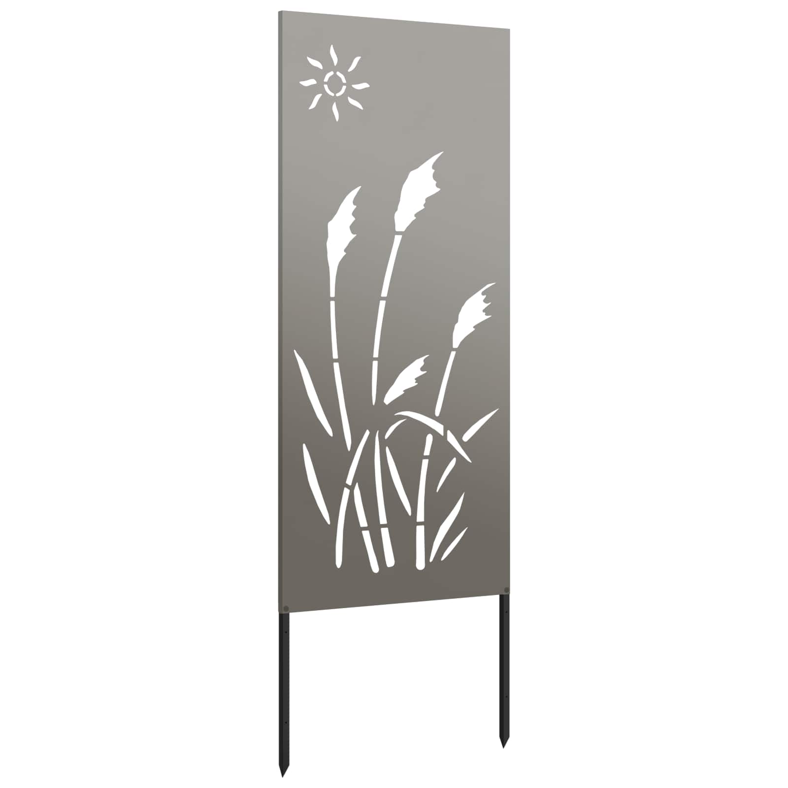 Garden Privacy Screen Rusty 50 x 140 cm Weathering Steel