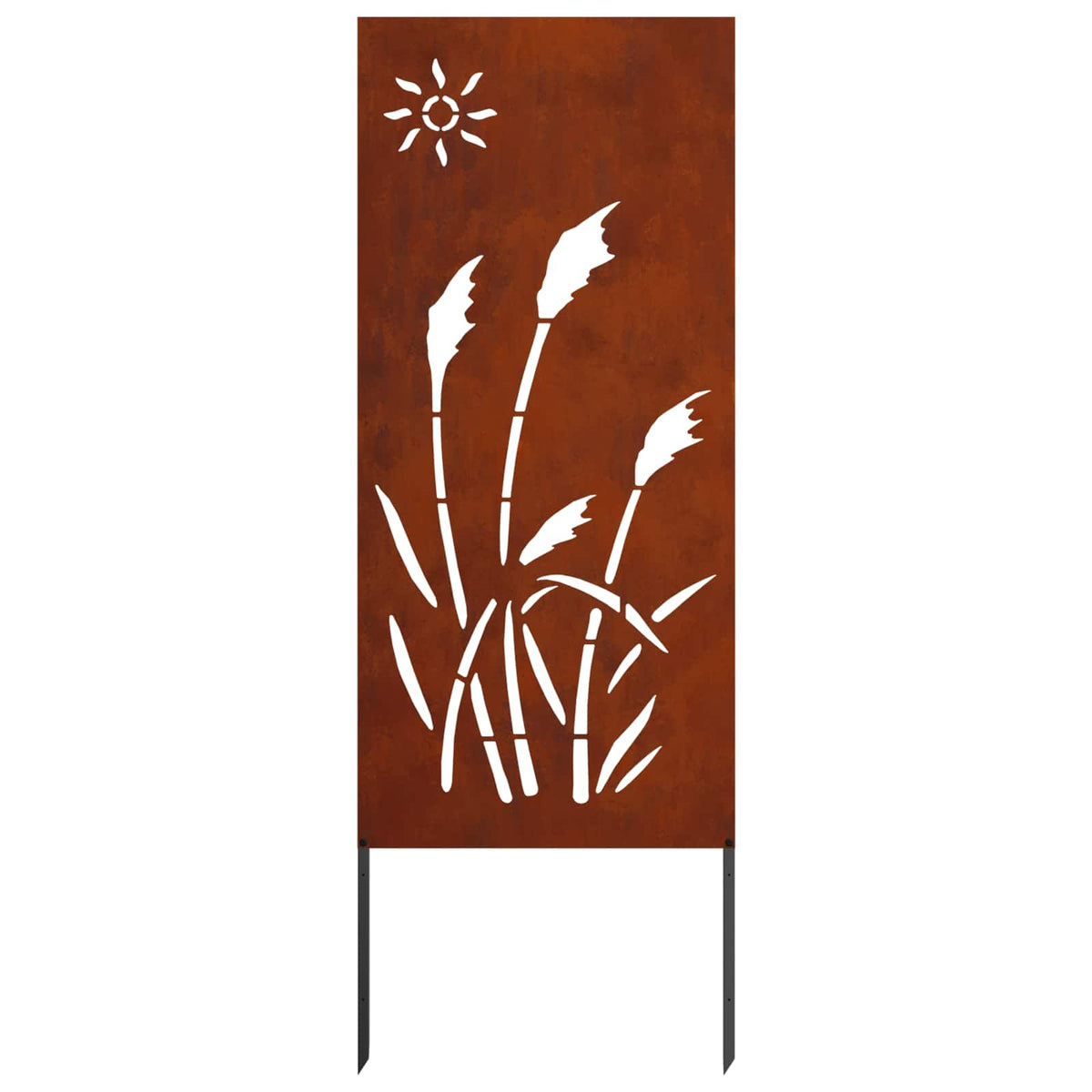 Garden Privacy Screen Rusty 50 x 140 cm Weathering Steel