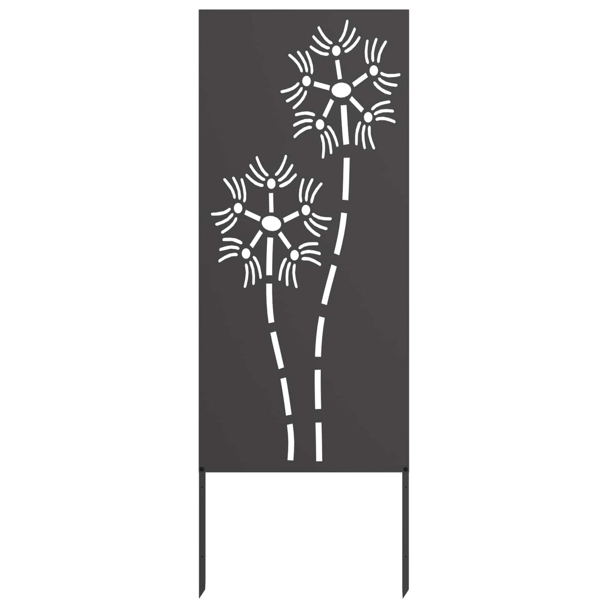 Garden Privacy Screen Black 50 x 140 cm Cold-rolled steel