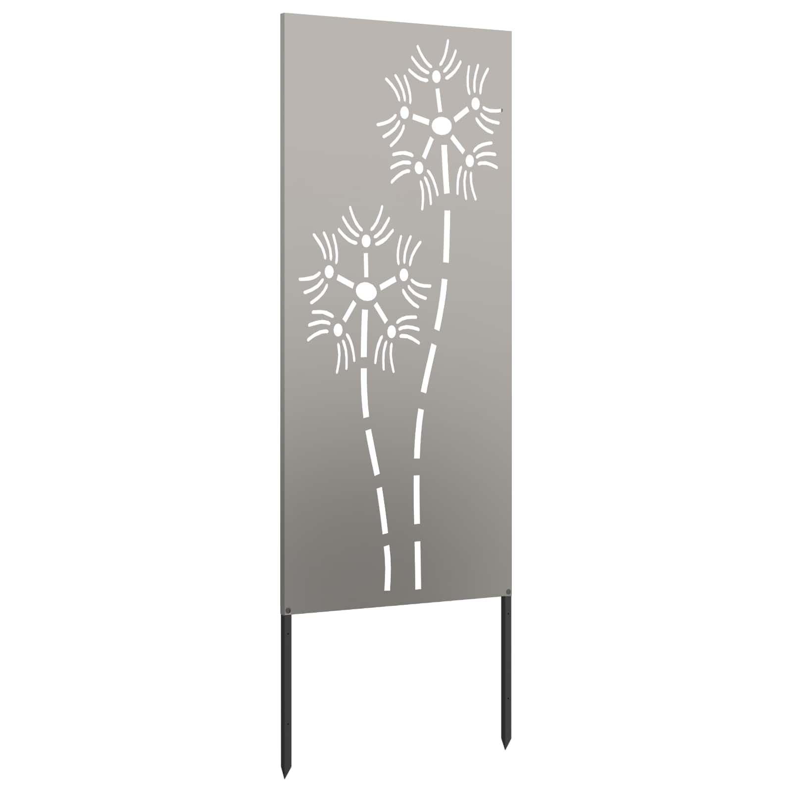 Garden Privacy Screen Rusty 50 x 140 cm Weathering Steel