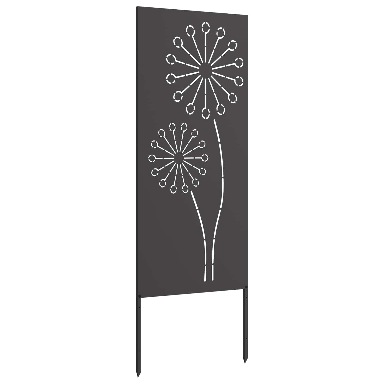 Garden Privacy Screen Black 50 x 140 cm Cold-rolled steel