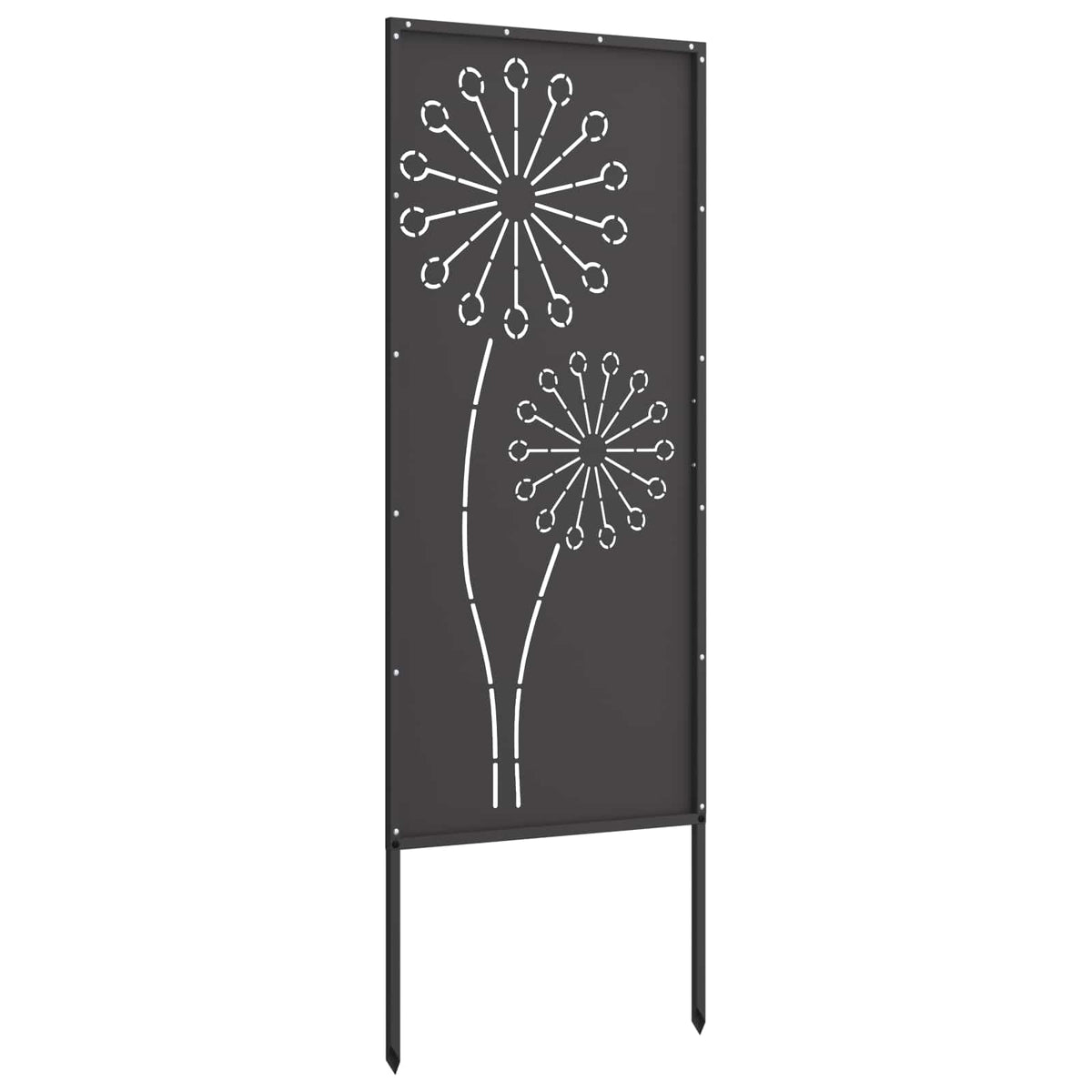 Garden Privacy Screen Black 50 x 140 cm Cold-rolled steel