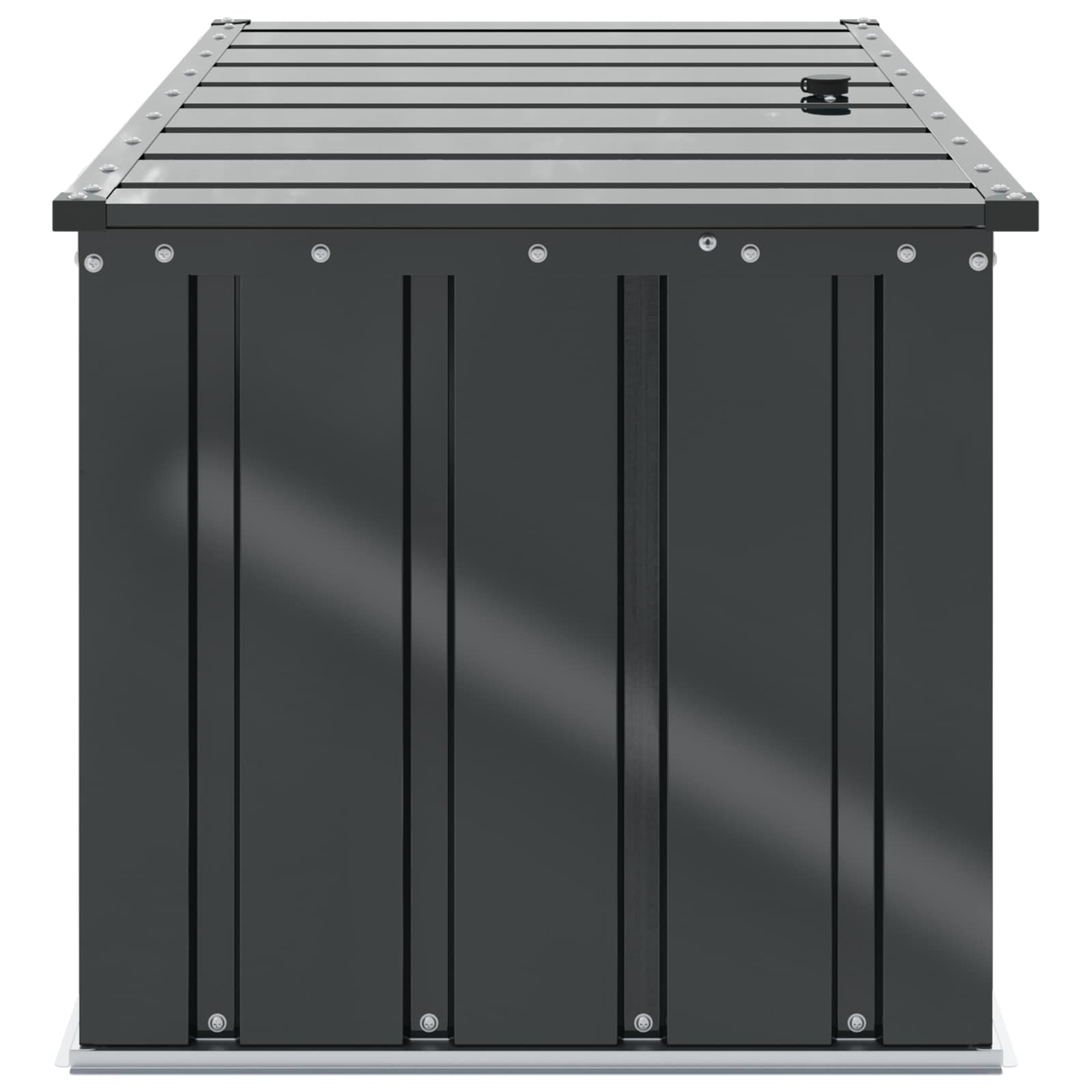Garden Storage Box Black 101 x 56.5 x 50 cm Steel