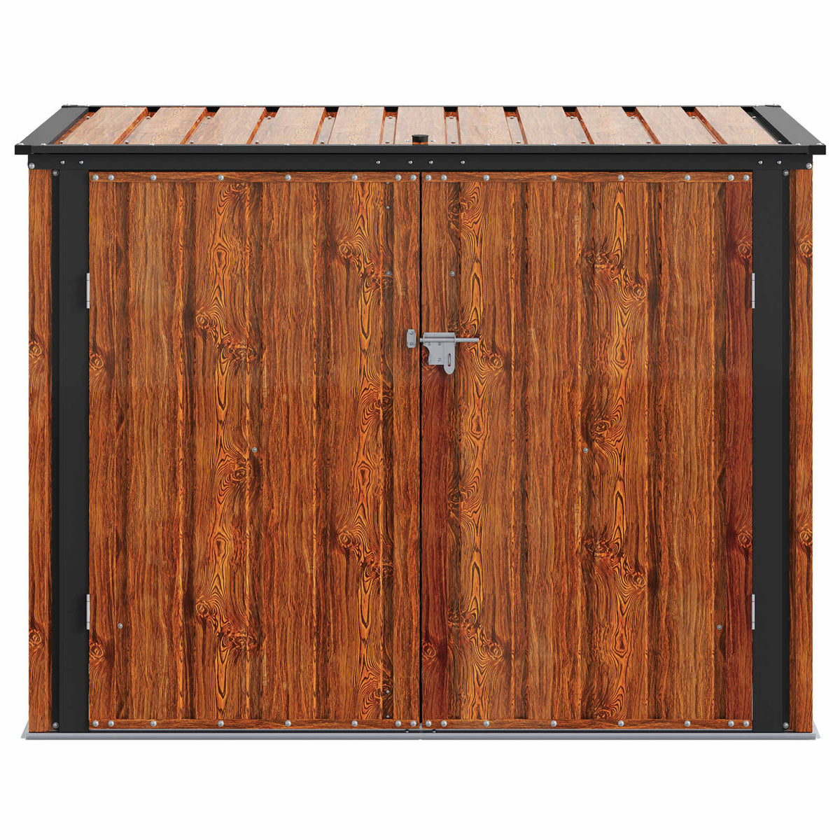 Garden Storage Box Brown 151.5 x 82 x 110.5 cm Steel